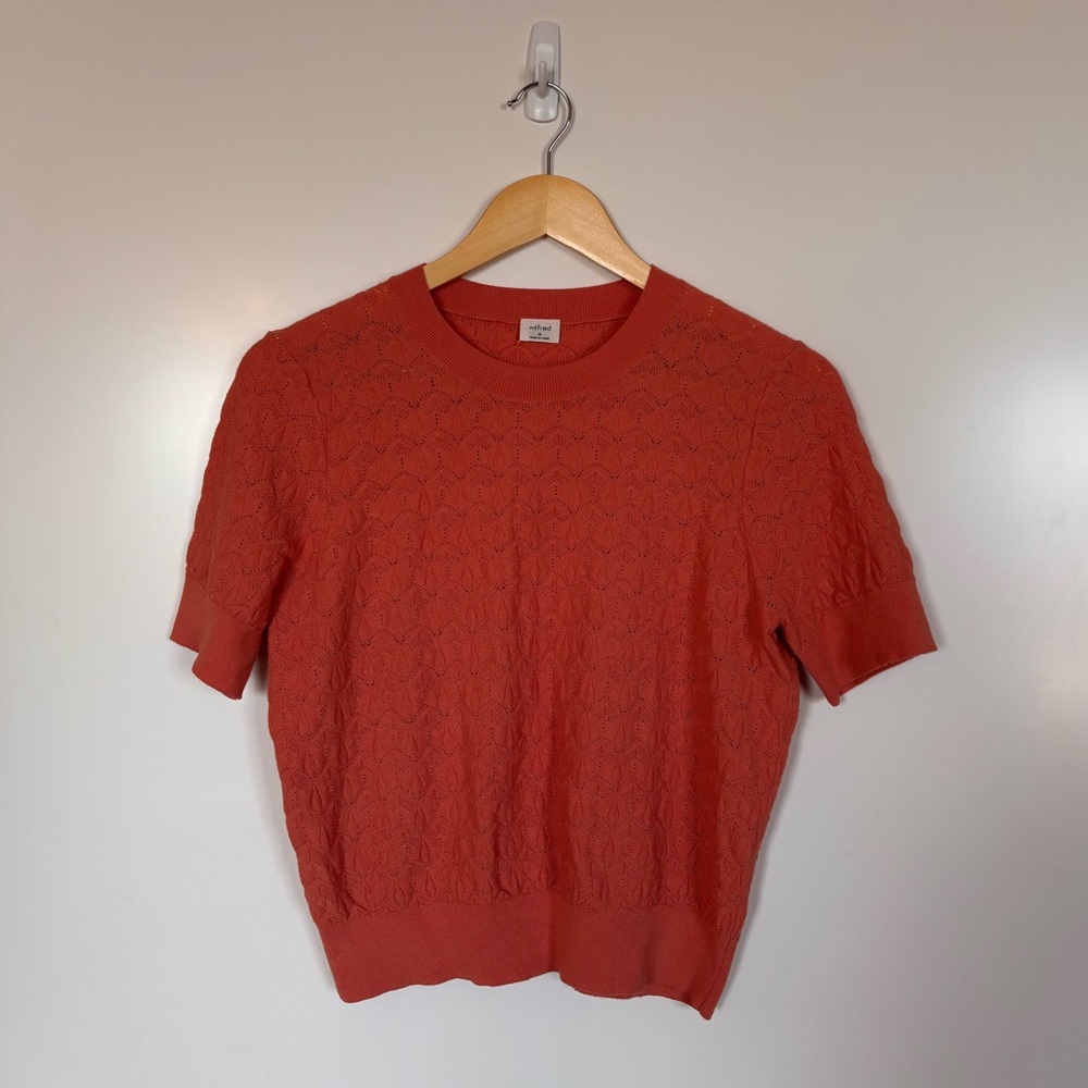Wilfred Rust Orange Short-Sleeve Knit Top